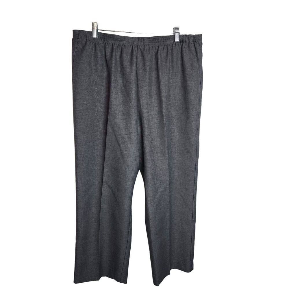 Alfred Dunner Classics Gray Pull-On Slacks, 18P